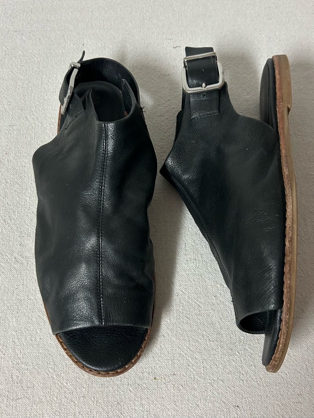 Antonio Melani Sandals Womens 9M Black Leather